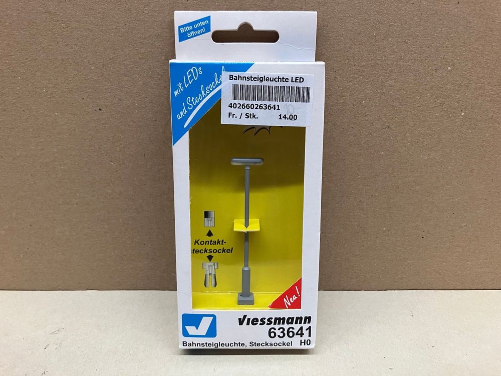 VIESSMANN 60951 1/87 HO LAMPADAIRE FOUET DOUBLE LED AVEC SOCLE CABLE REVERBERE 4