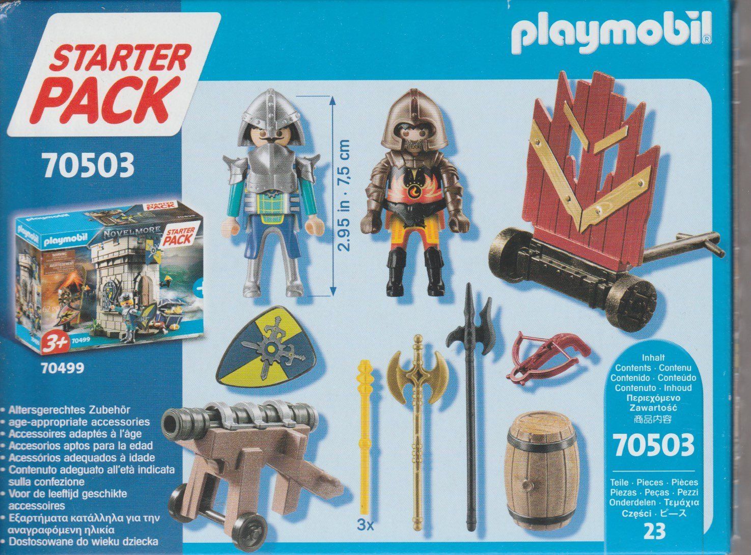 Playmobil Giocattoli: PLAYMOBIL NOVELMORE 70503 STARTER PACK CAVALIERI DI NOVELMOR – Nuovo e nell'imballaggio originale da Vezia venduto da Aquarius_Age 1