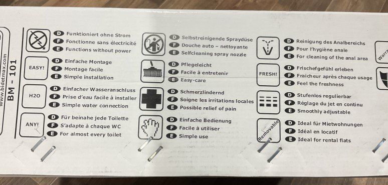 WC: Bidet max Dusch WC BM 101, 3 Stück – Nuovo e nell'imballaggio originale da Dorf venduto da Zur-Lingg 5