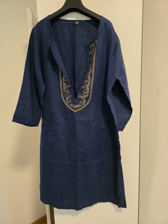 Tunika, neu von AP, 100% Leinen, schönes Blau