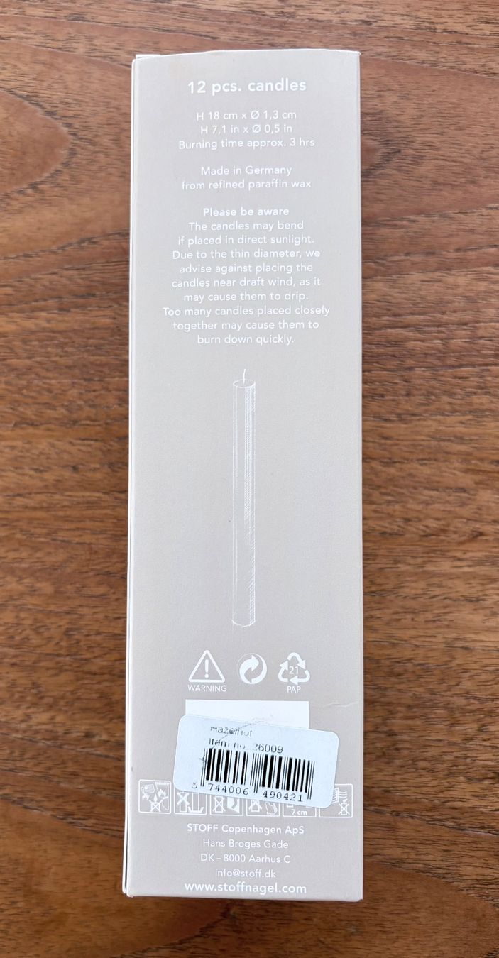 Candele: Stoff Nagel Kerzen – Nuovo e nell'imballaggio originale da Erlenbach ZH venduto da Blondie1966 1
