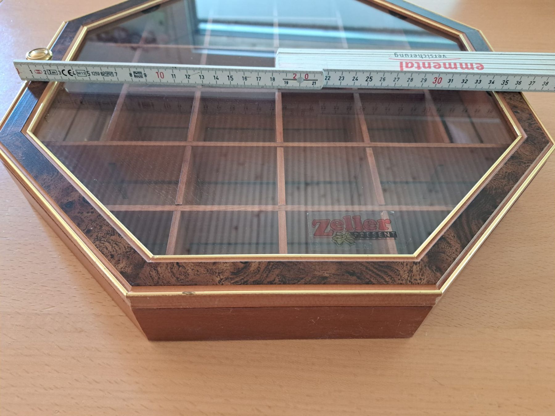 Vetrine: Vitrine murale octogonale bois et verre – Usato da Corban venduto da dameloute 3