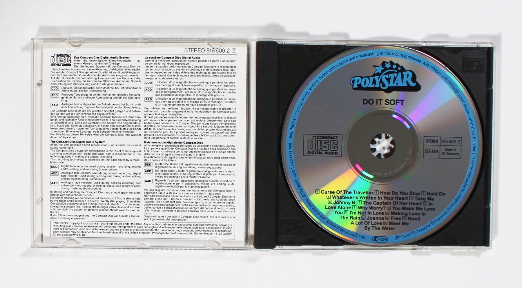 CD: CD - DO IT SOFT - SUPER SANFTE POWER HITS 1987! – Usato da Brüttisellen venduto da Collector-Corner 1