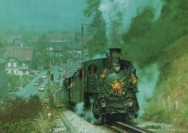 Alte Ansichtskarte Dampflok HG 3/3, Baujahr 1910, Top!