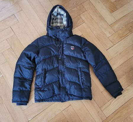 Warme Daunenjacke Winterjacke Tommy Hilfiger Grösse L Large