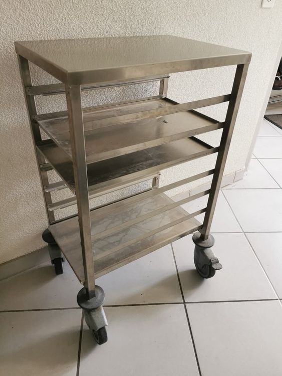 Edelstahl Arbeitstisch Mit Schiebetüren 80x60x80cm - Gastro Küche Mit Rädern