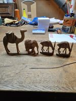 1 HolzTiermotive Deko Set Elefant, Kamel, Antilopen (Q)