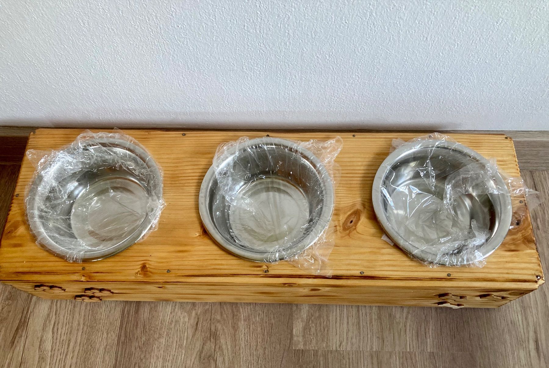 Futter: Hunde/Katzen Futterbar Holz 3 x 400 ml – Neu (gemäss Beschreibung) aus Wildhaus von cayo 2