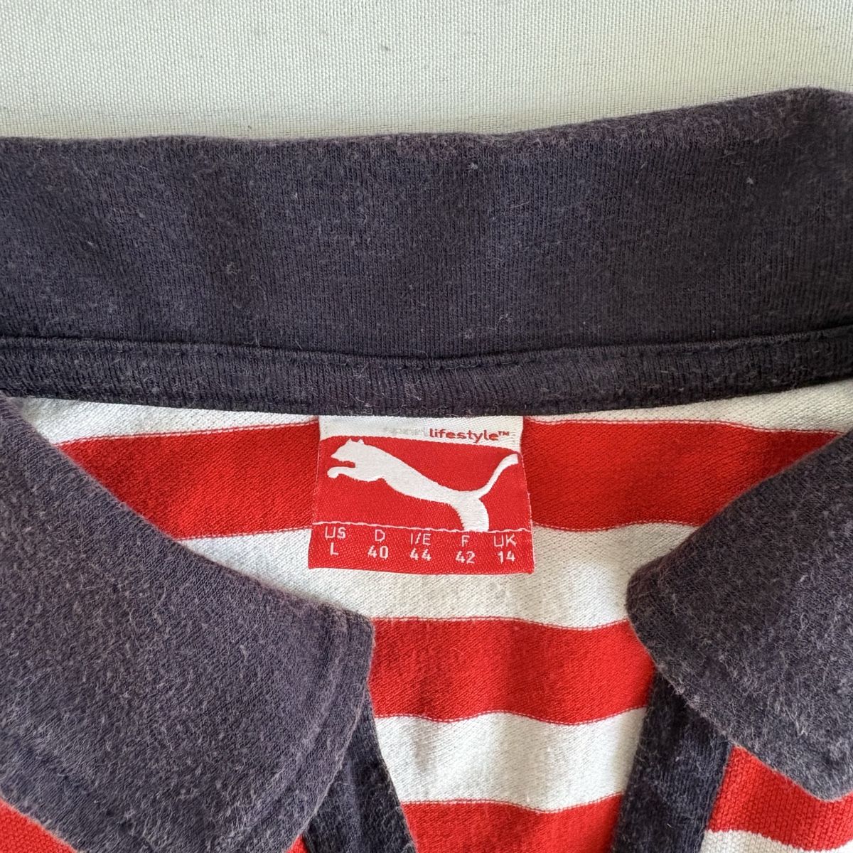 Puma Magliette Polo: Polo rayé rouge et blanc Puma – Usato da Moudon venduto da TigerrrEye 3