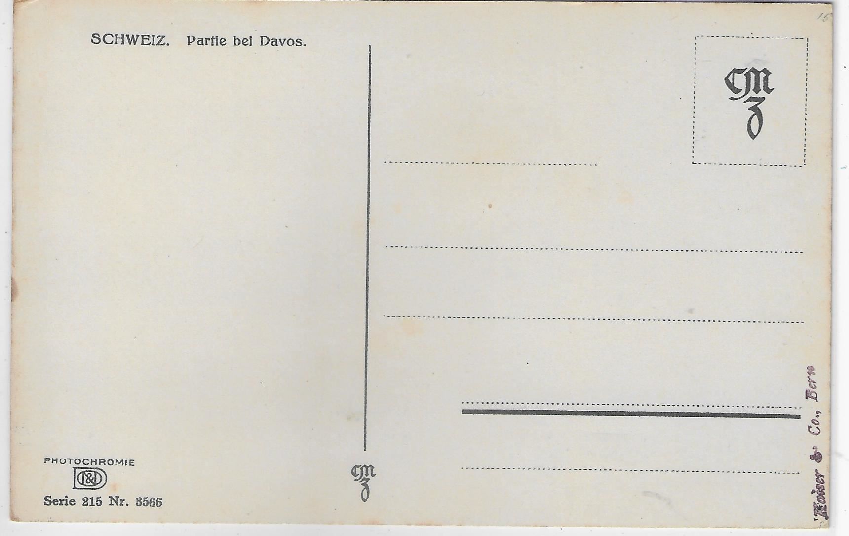 Cartes postales: Partie bei Davos - Winterwald – Antique à Ettingen par Kartenplanet 1