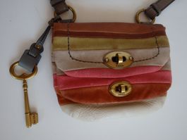 kleine bunte FOSSIL Leder Tasche