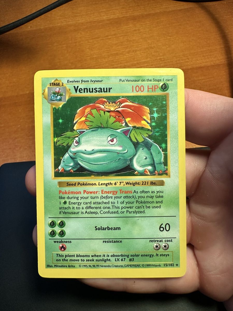 Cartoline: Venusaur Shadowless - Base Set 15 – Usato da Zürich venduto da Dennyloot