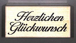 Herzlichen Glückwunsch Kreaviva(Holzsockel mit Gummistempel)