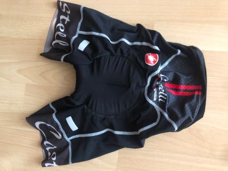 Super Damen Rennrad Hose Castelli Rosso Corsa M geht für S