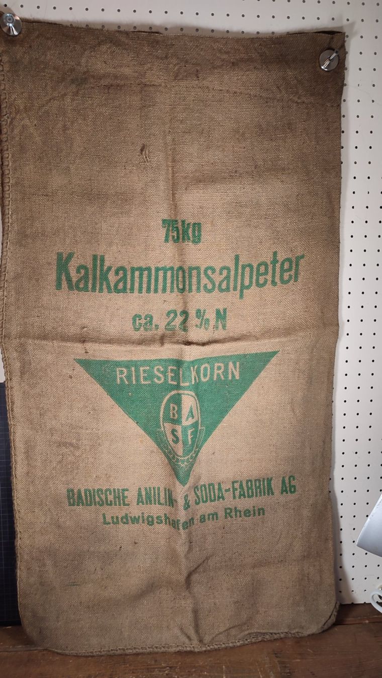 Tessuti: Wunderschöne alter Jutesacke Nr1 Kalkammonsalpeter – Usato da Gelterkinden venduto da MYSTOREFORYOU4460