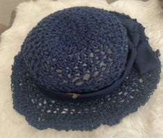 Sommerhut, Damen,, blau, neuwertig!