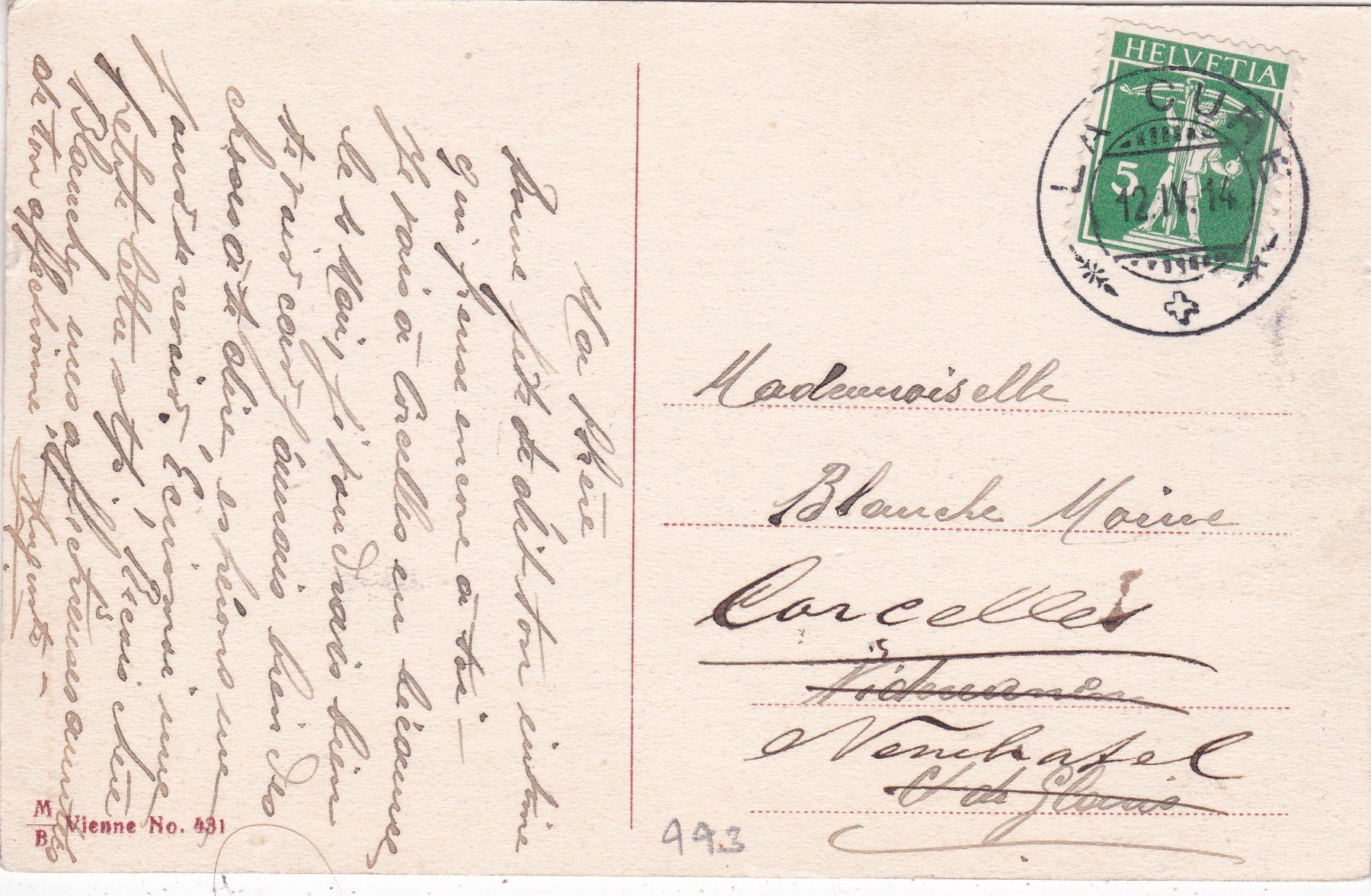 Cartoline postali: Kitsch Landschaft Schafe Joyeuses Pâques 1914 – Usato da Herisau venduto da Lisegrat2008 1