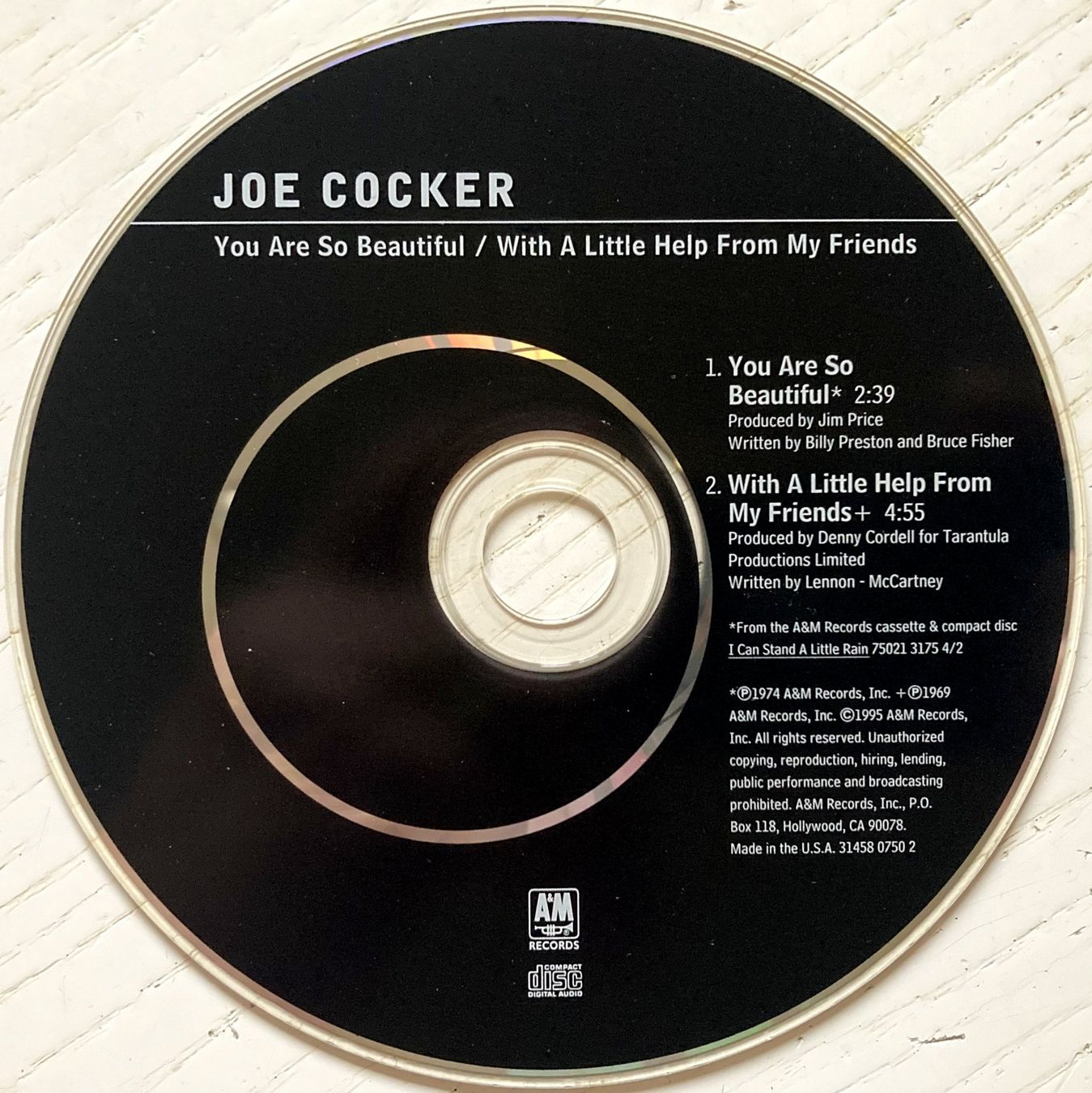 CD: JOE COCKER - YOU ARE SO BEAUTIFUL – Usato da Bottens venduto da hotter-than-hell 2