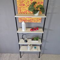 1980er Teleskopregal Bookshelf Spannregal Regal 4 Tablar A