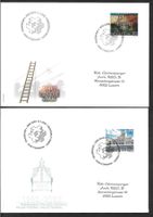 2 FDC 1045-1046 Serie Einzelmarken ET 12.3.2002
