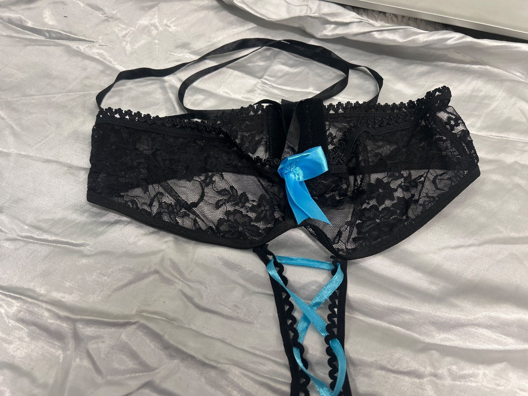 Altra biancheria intima: Dessous Neglige Spitze Straps String BH 1 Size Neu – Nuovo e nell'imballaggio originale da Regensdorf venduto da Spyke55 1