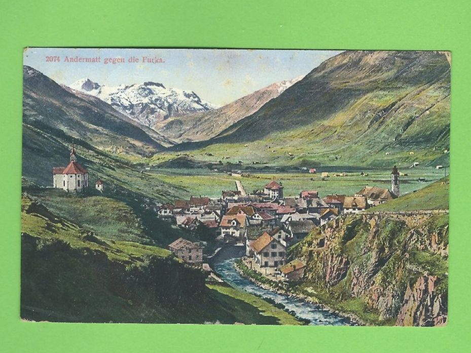 Ansichtskarten: Andermatt gegen die Furka – Gebraucht aus Zürich von t24_de