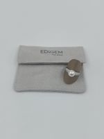 SÜDSEE KULTURPERLENRING MIT DIAMANTEN IN 750 WEISSGOLD