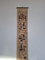 Wandbehang Kreuzstich Bauernhaus Tiere ca. 143cm lang