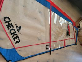 Windsurfsegel Checker 3.5m2 mit Gabelbaum 160cm, Sommer!
