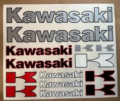 Kawasaki Sticker Aufkleber Set 14-teilig Bogen 24x20cm
