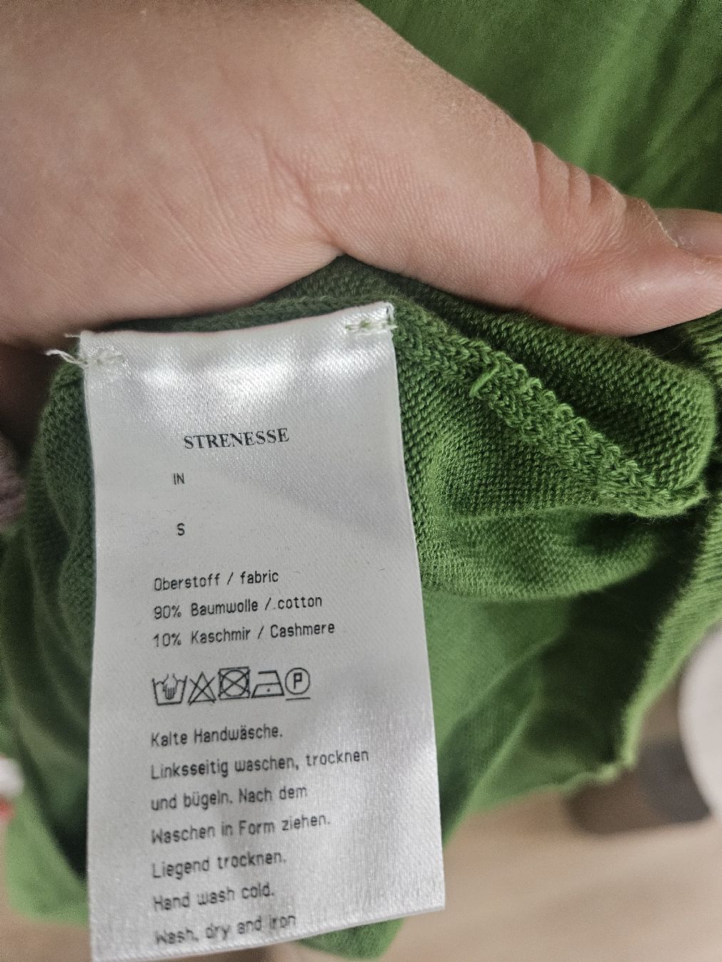 Maglioni & Felpe: Strenesse Pullover Baumwolle Kaschmir S Grün – Usato da Altendorf venduto da nab_mxj7 2