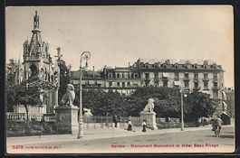 Genève, Monument Brunswick et Hotel Bea