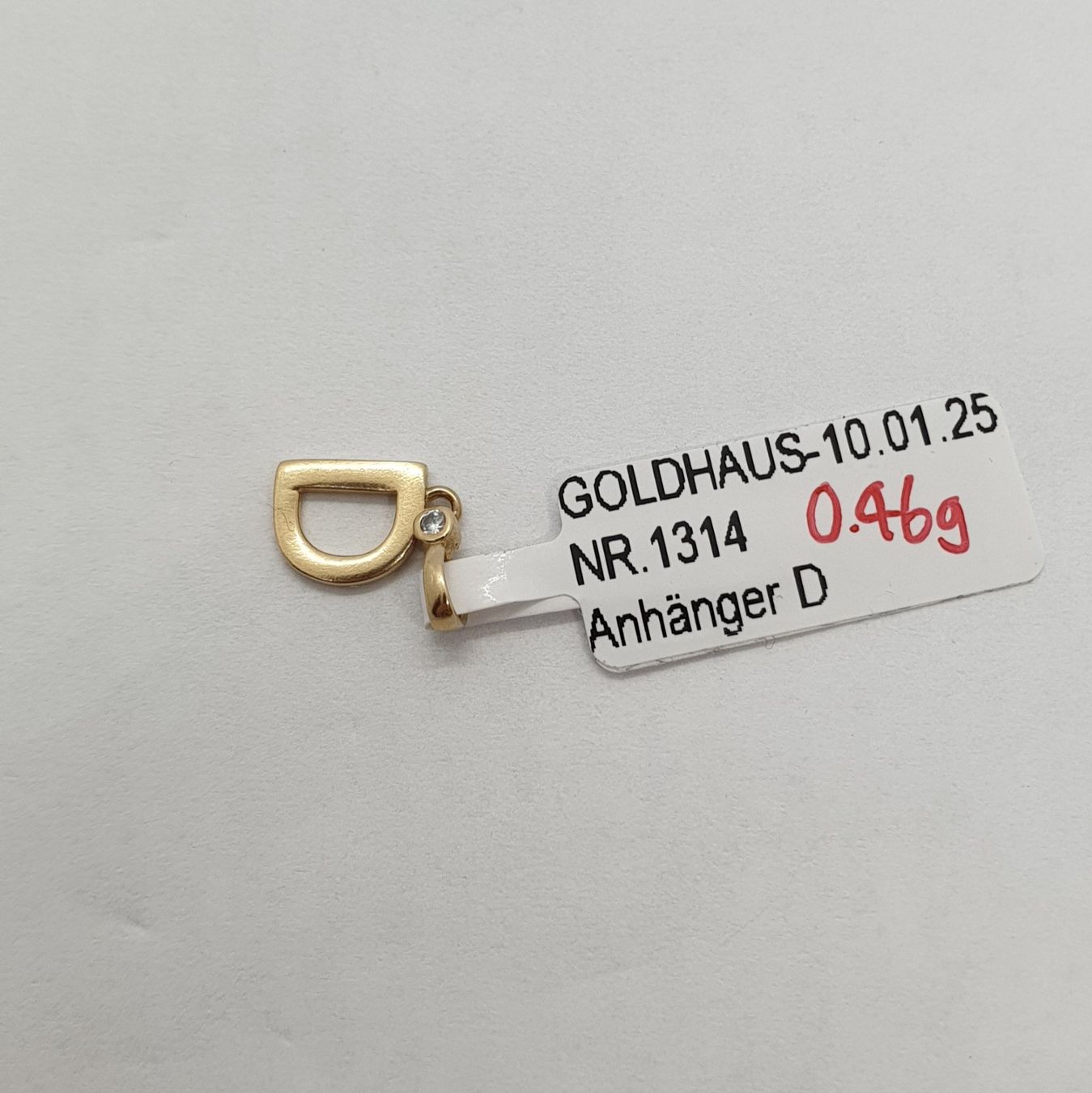 Anhänger: Echt 14K Gold - Buchstabe D Anhänger – Gebraucht aus Luzern von Luzern-Goldhaus 1