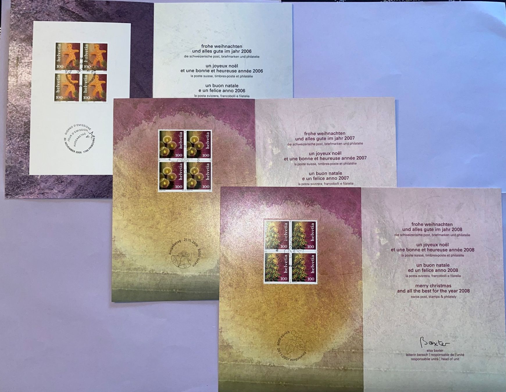 Cartoline: 3 Weihnachtskarten der Post inkl. gestempelte Briefmarken – Nuovo (secondo la descrizione) da Safenwil venduto da Thoren196168 1