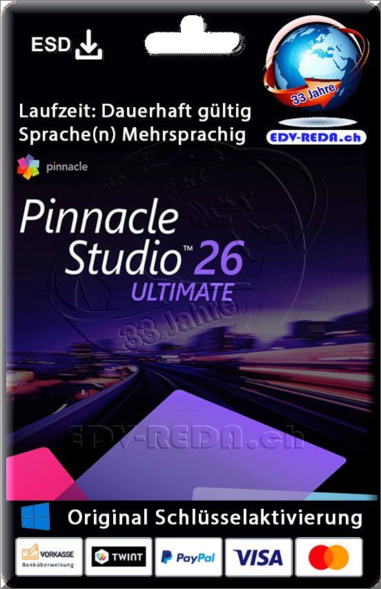 Corel Software: Corel Pinnacle Studio 26 Ultimate kein ABO Dauer Lizenz – Neu (gemäss Beschreibung) aus Langenthal von Reda