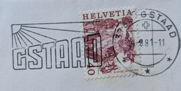 Werbestempel 19.8.81 (Gstaad) auf Beleg