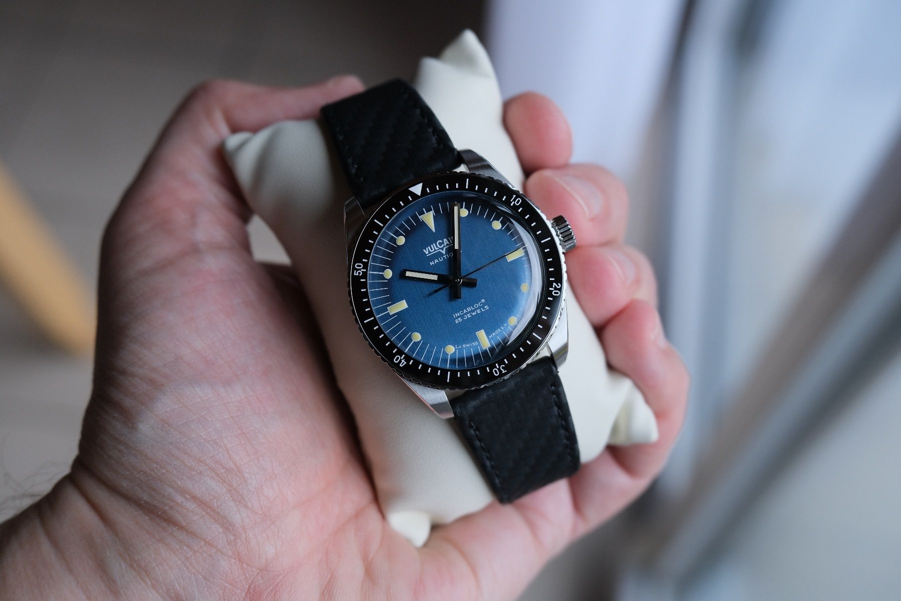 Vulcain Orologi: Vulcain Skindiver Nautique Blue – Usato da Montmollin venduto da Ariodante 1