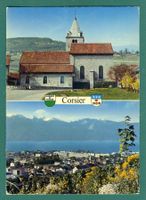 Corsier sur Vevey,  2 Ansichten, 1988, gelaufen, Grossformat