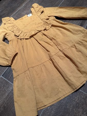 H&M GIRL 🌼 robe à volants brodée NEW! 80