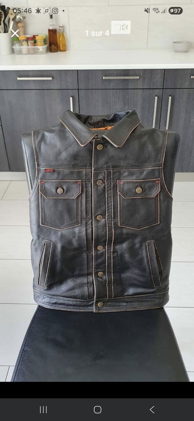 Gilet & Giacche: gilet cuir Harley-Davidson/custom – Usato da Cousset venduto da maurerjohann 1