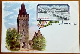 AK: BASEL - Gruss aus Basel - St. Albanthor, Rheinbr. Litho