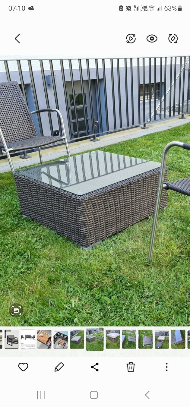 Tavoli: Garten Tisch mit Glasplatte,Hocker Funktion – Nuovo (secondo la descrizione) da Oetwil a.d. Limmat venduto da Rebi_reina 3