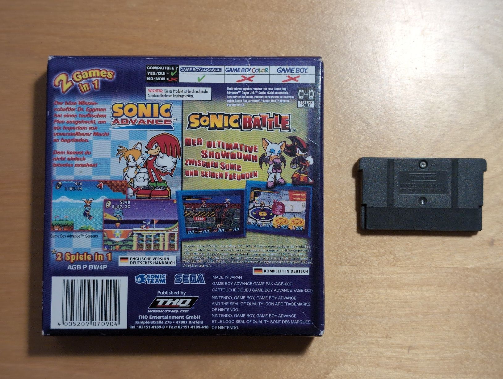Sega Spiele: Sonic Advance & Sonic Battle GBA – Gebraucht aus Frauenfeld von Pfid 1