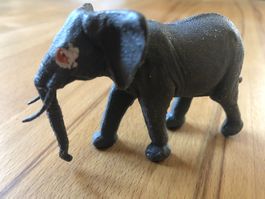 Vintage Kunststoff-Elefant Grau: Grosses Spielzeug Hong Kong
