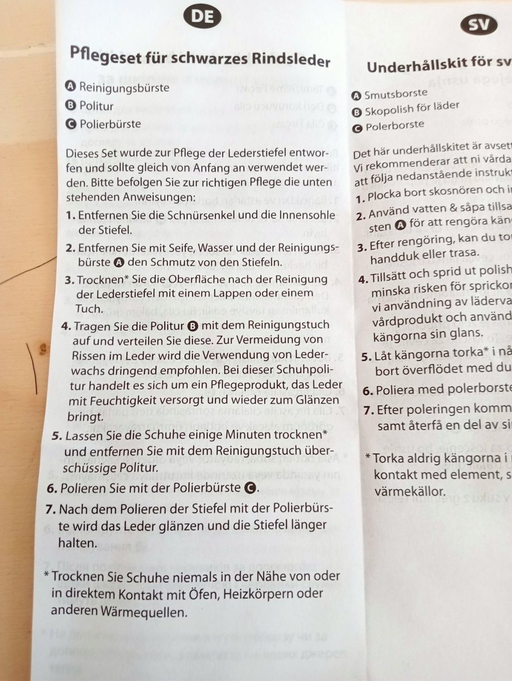 Prodotti di pulizia: Schuhpflegeset – Nuovo e nell'imballaggio originale da Grüningen venduto da Urtica 2
