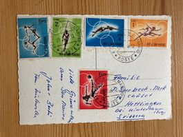 San Marino - AK mit 5 Briefmarken - 1964