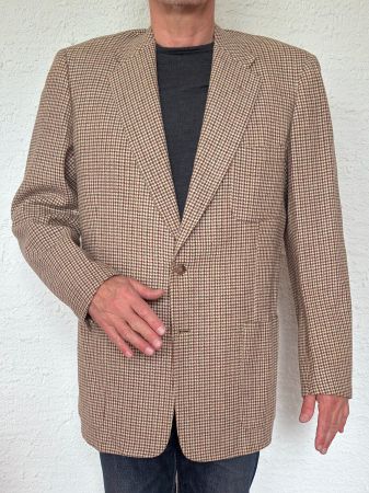Bond USA Herren Sakko Wolle Gr. L Blazer Jacket vintage Karo