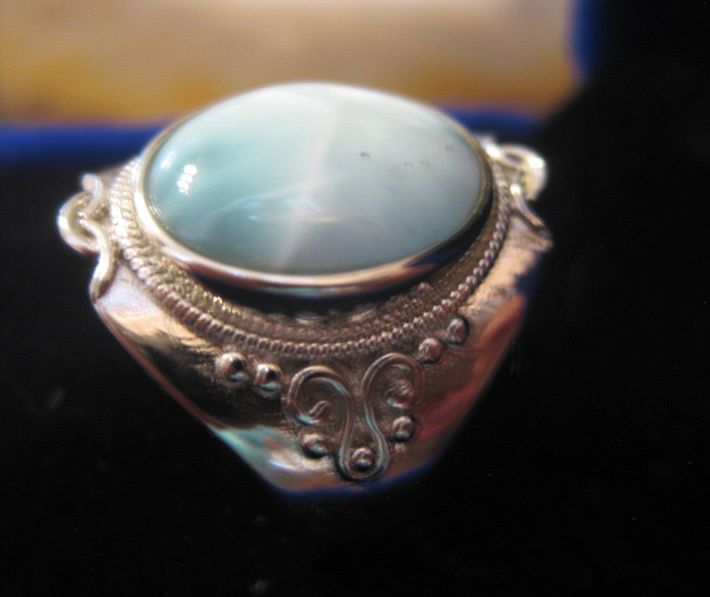 Ringe: HANDGEM. 925° PLATINUM PLÄITID LARIMARST.RING MP DM 18,5; 19 – Neu (gemäss Beschreibung) aus Weiningen ZH von actera 2