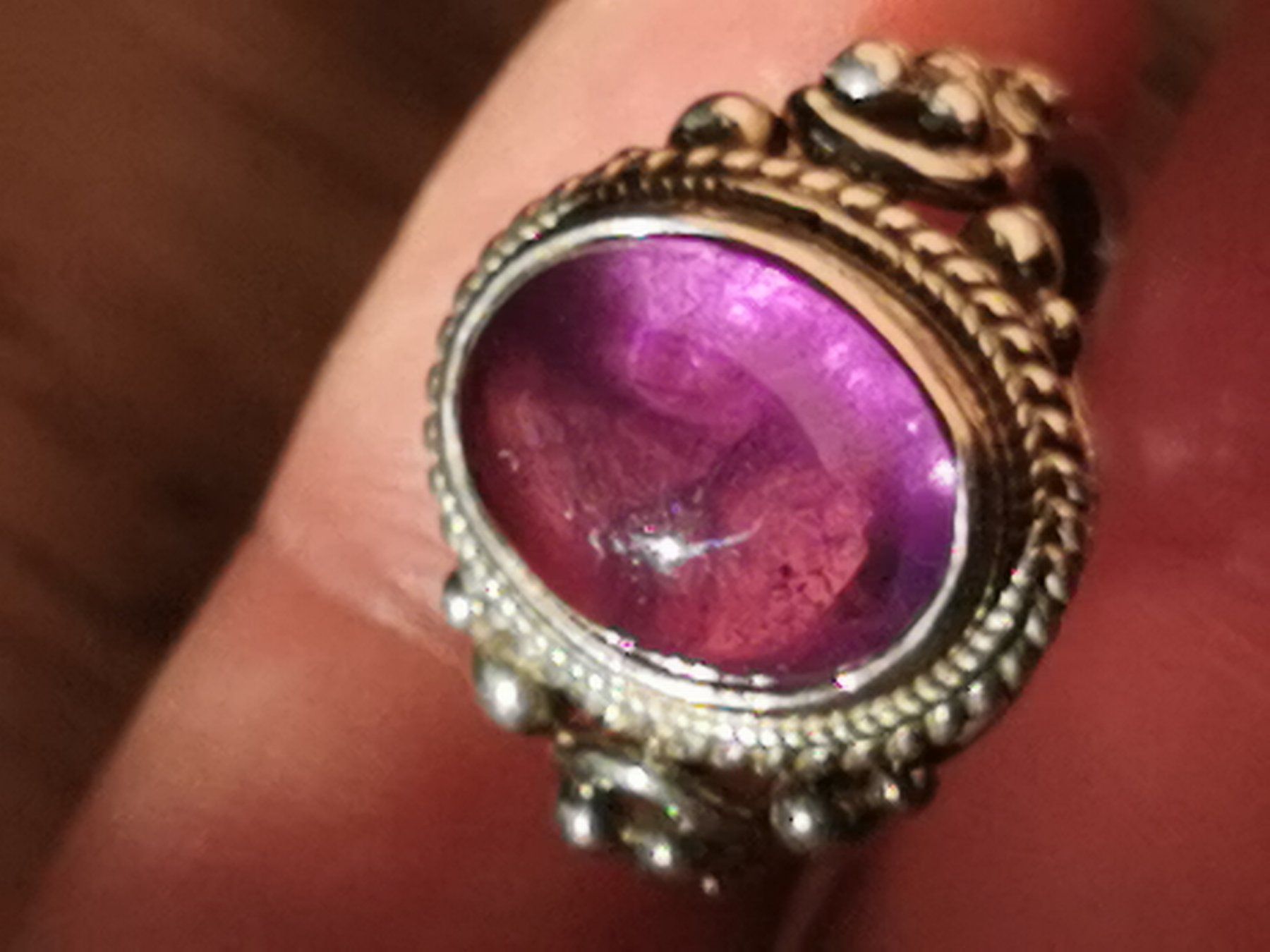 Anelli: Damen Silber 925 Ring mit Amethyst Cabochon. – Nuovo (secondo la descrizione) da Schlieren venduto da vlalif 9