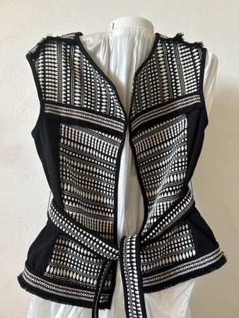 Weste H&M schwarz weiss Grösse 36, neuwertig 